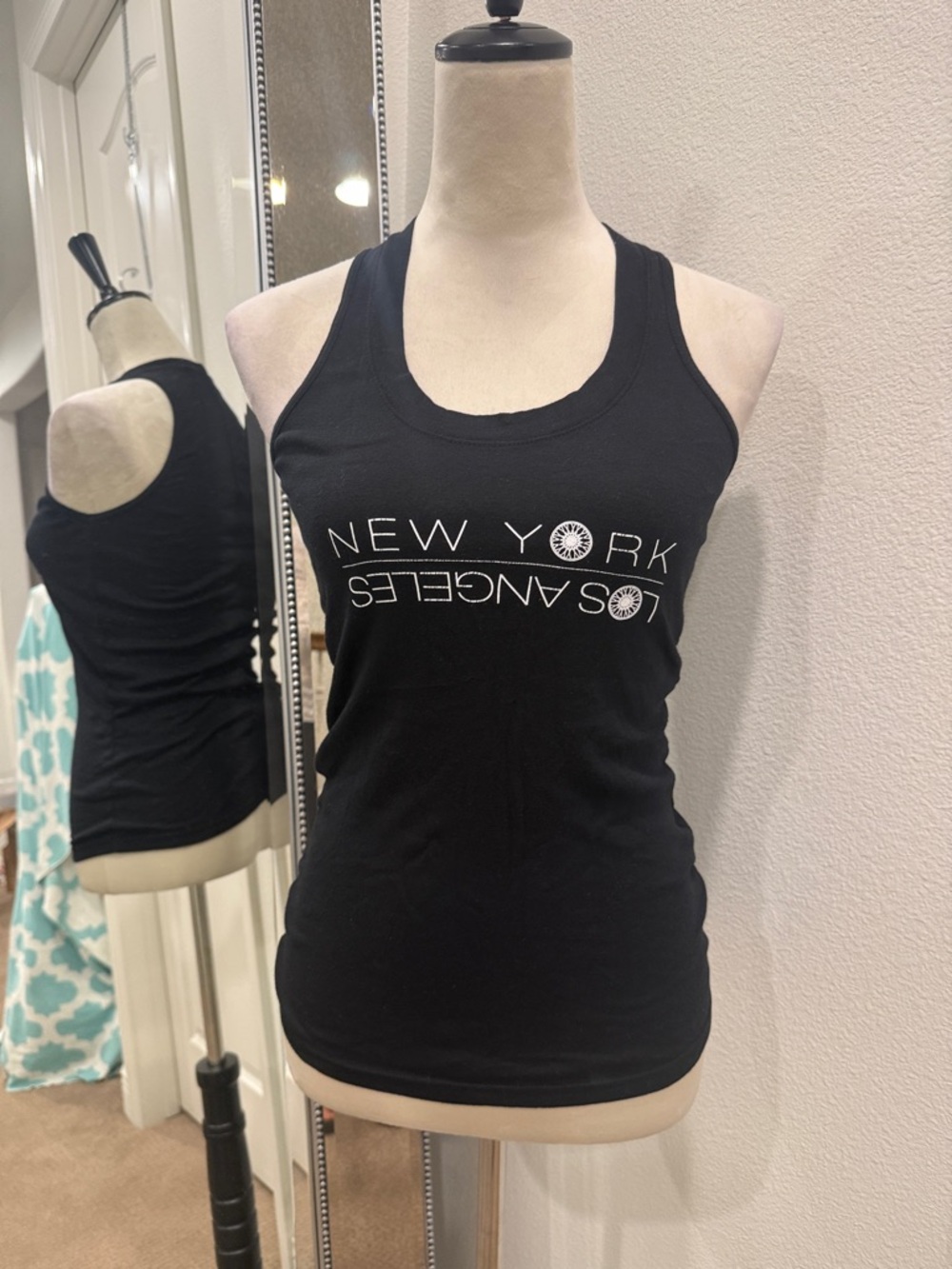 soulcycle Black 'New York Los Angeles' Racerback Tank